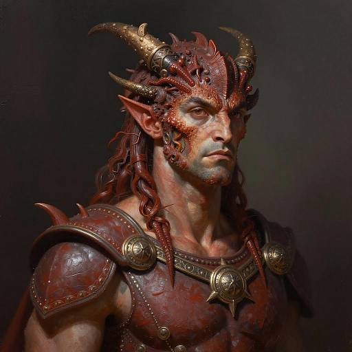 Realistic Portrait of a Dragonborn Character