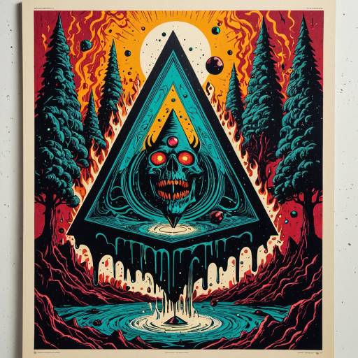 Demonic Surrealist Triangle Poster