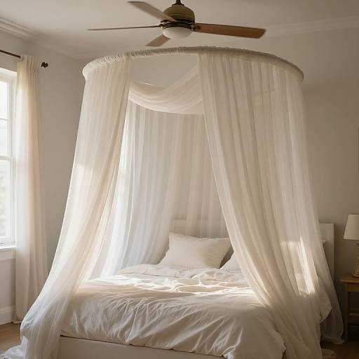 Ethereal Romantic Canopy Bed Scene