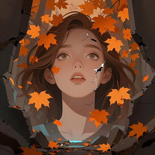 Emerging Beauty from Autumn Ruins