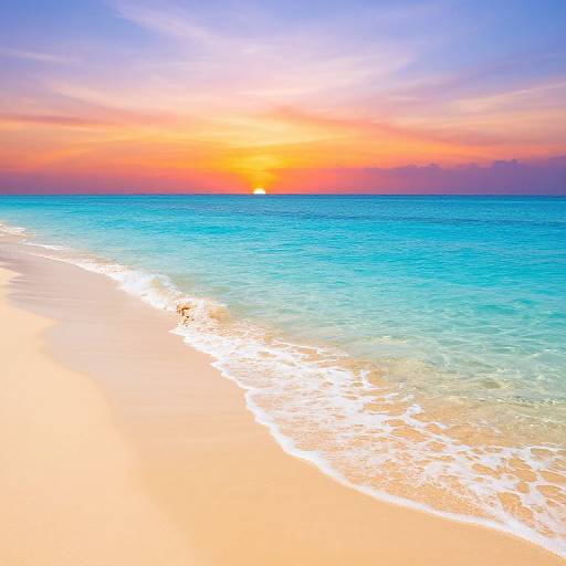 Tropical Sunset Beach Landscape