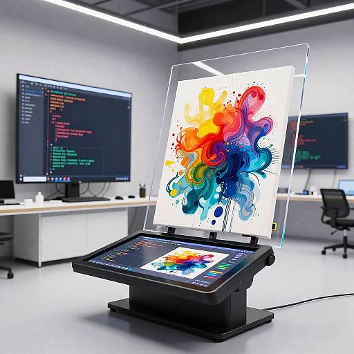 Ultra-Modern AI Art Lab Creation