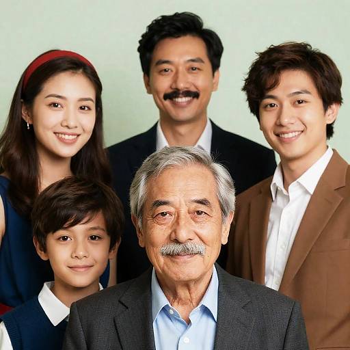 Family Portrait with Generational Diversity