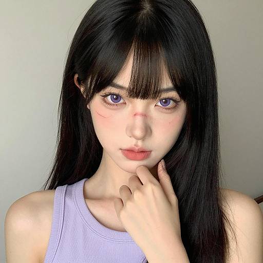 Close-Up Portrait of Asian Woman