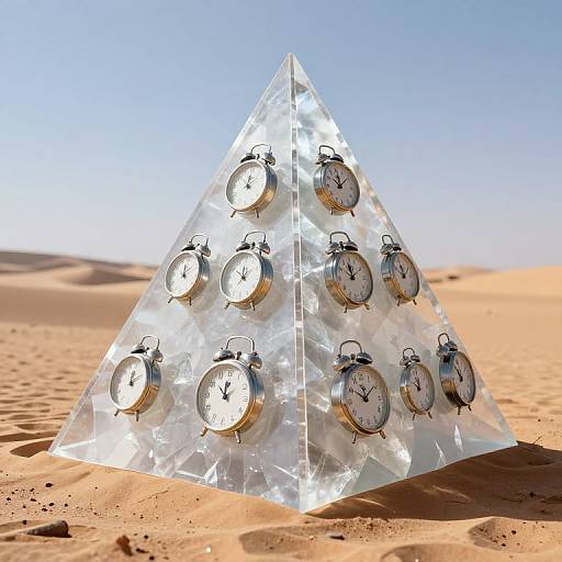 Crystalline Pyramid with Frozen Clocks