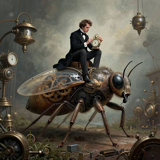 Victorian Gentleman on Mutated Insect