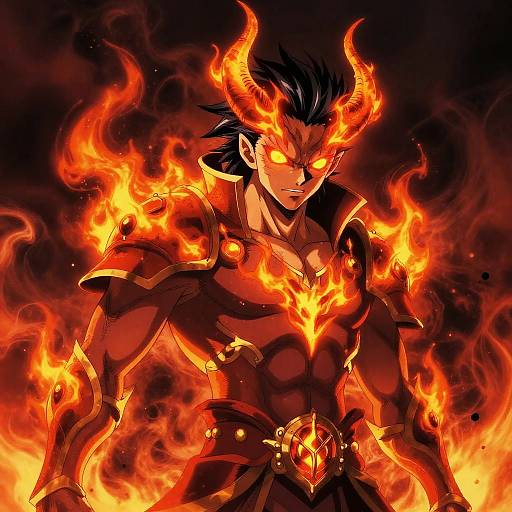 Hellfire Demon Lord Anime Portrait