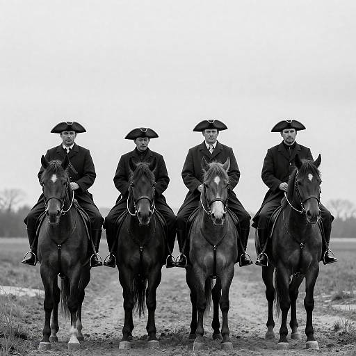 Dramatic Equestrian Portrait in Monochrome