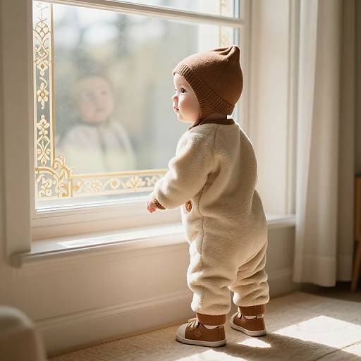 Cozy Baby by Ornate Window