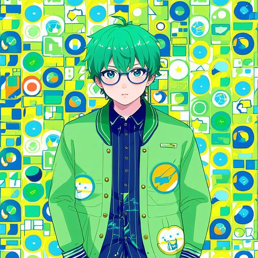 Illustration of Gumiya, vocaloid in the style of Chiba toshirou