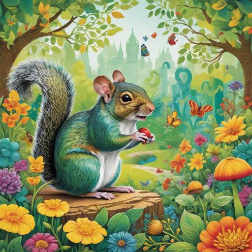 Mischievous Mouse and Playful Squirrel Mischievous Mouse and Playful Squirrel