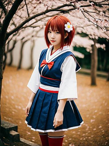 Lifestyle costume photo of Murakami tomoe. Cosplay clothes