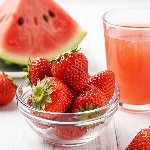 Vibrant Strawberry and Watermelon Display