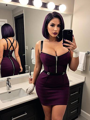 Sultry Evening Party Outfit Selfie