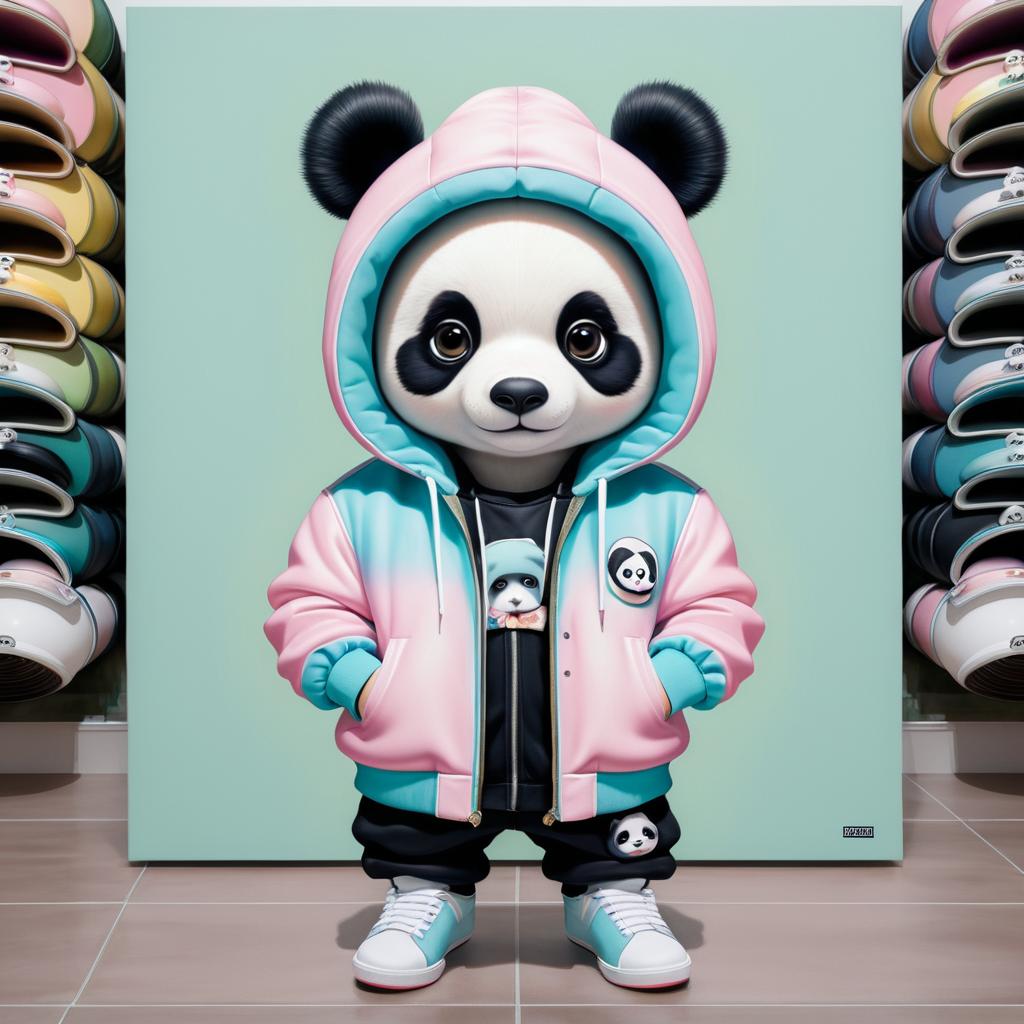 Panda in Streetwear: Pop Surrealism Art