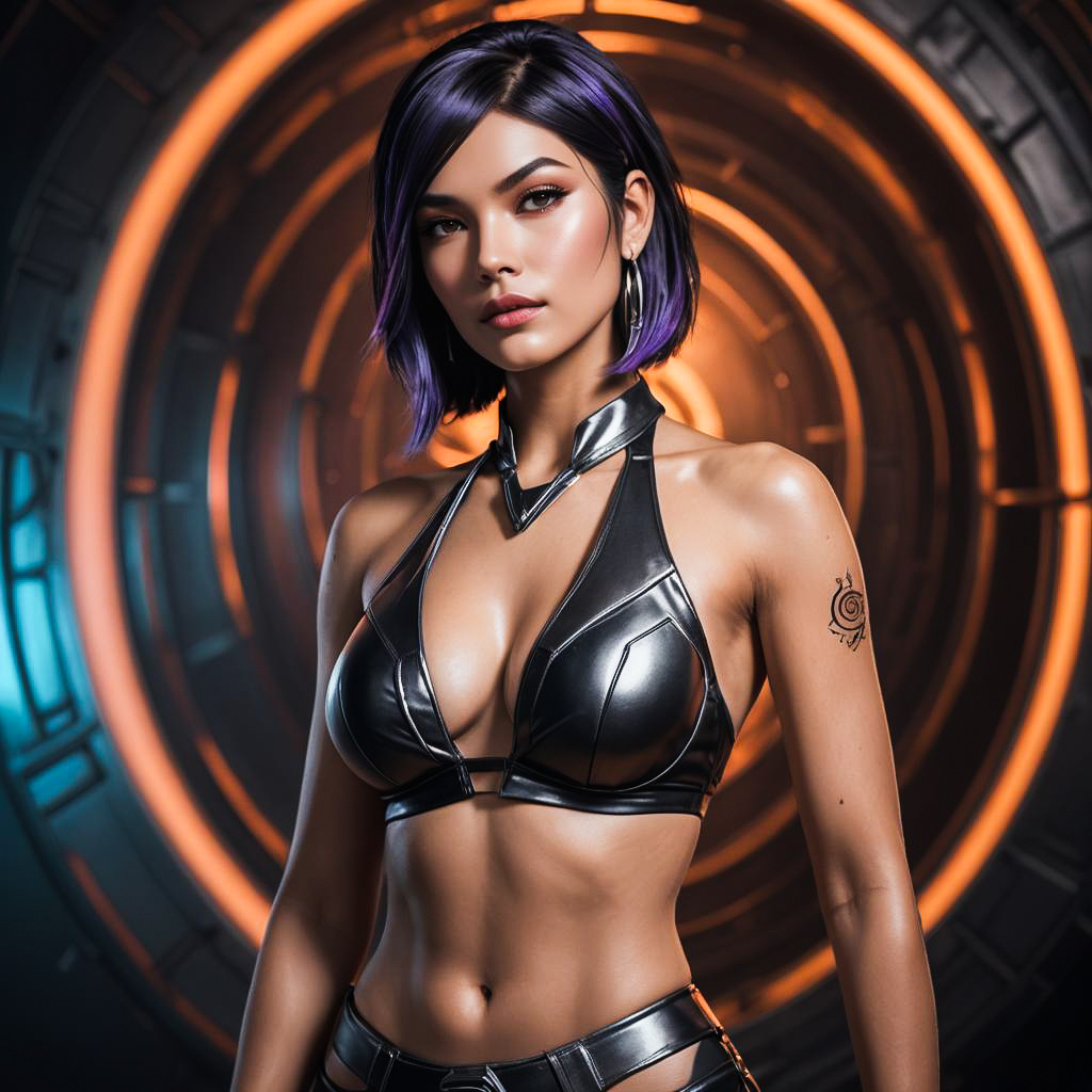 Seductive Model in Borderlands Style