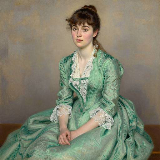 Impressionist Vintage Woman Portrait