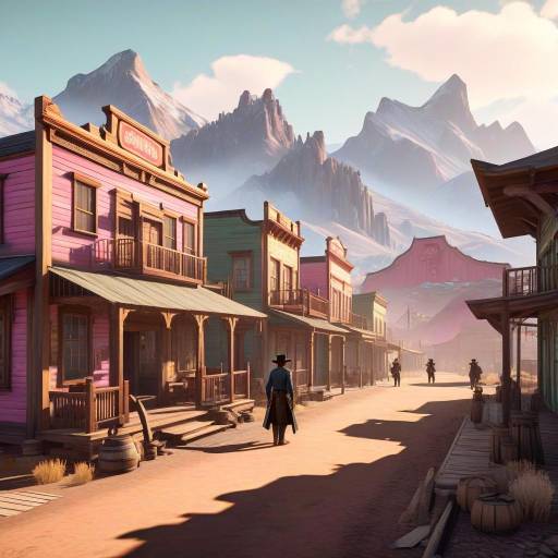 Romantic Gameplay in Old West Saloon