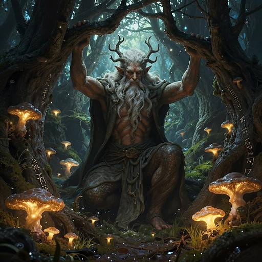 Mystical Ancient Tree Spirit Illustration