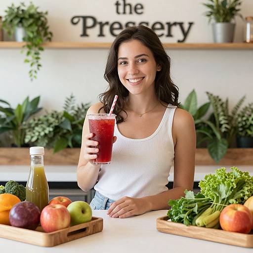 Woman Demonstrating Juice Detox Tips