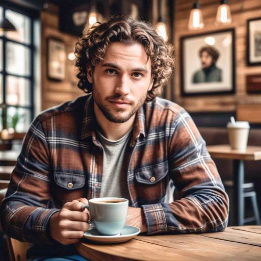 Café Portrait of a Thoughtful Man Café Portrait of a Thoughtful Man