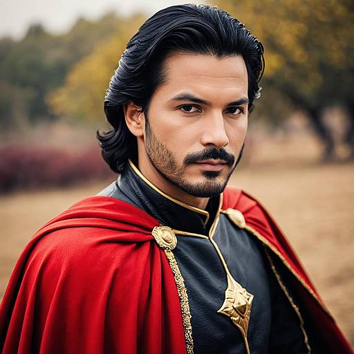 Man in Prince of Persia Costume with Red Cape