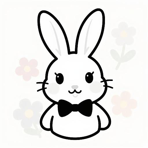 Playful Cartoon Rabbit Vector Clipart