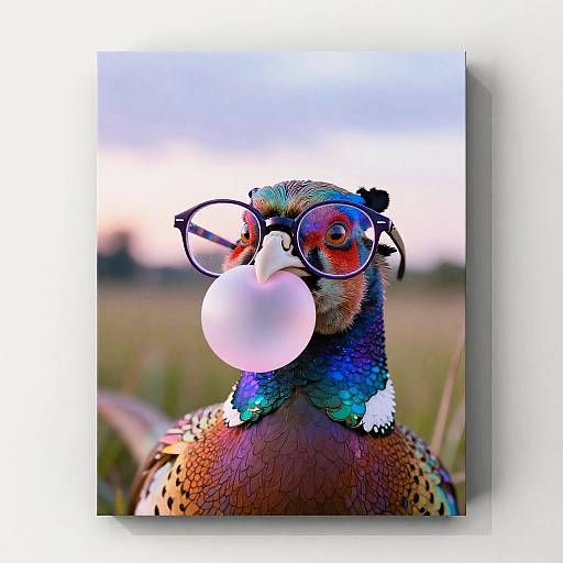 Holographic Pheasant with Bubblegum