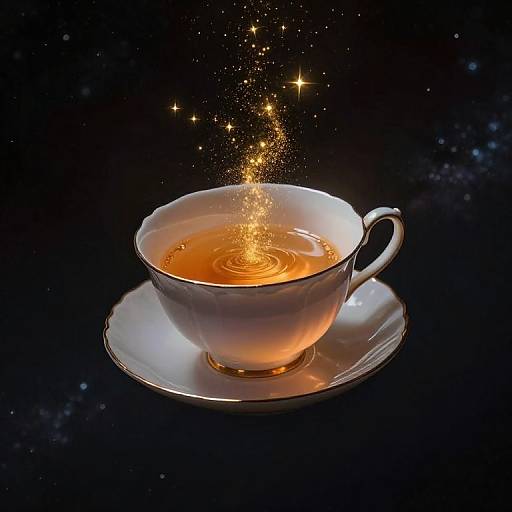 Cosmic Teacup: Serene Infinite Dance