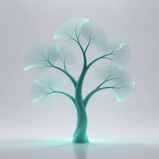 Emerald Tree Light Painting Art