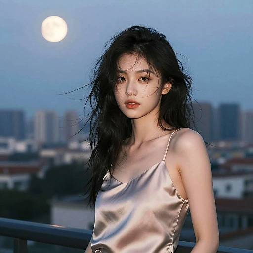 Moonlit Fashion Editorial: Messy Hair