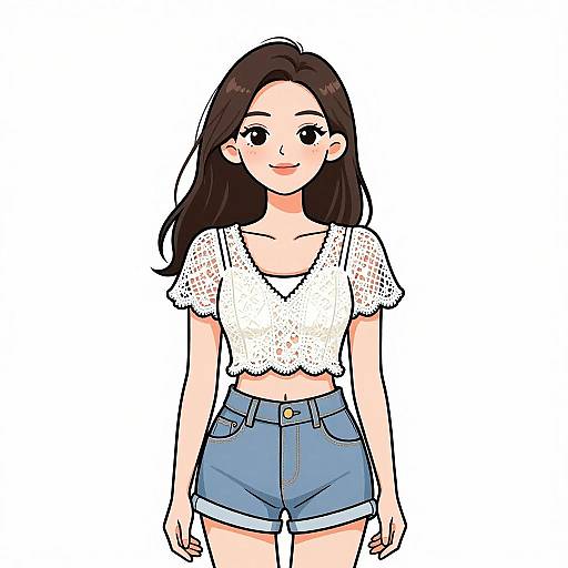 Smiling Woman in Casual Summer Outfit