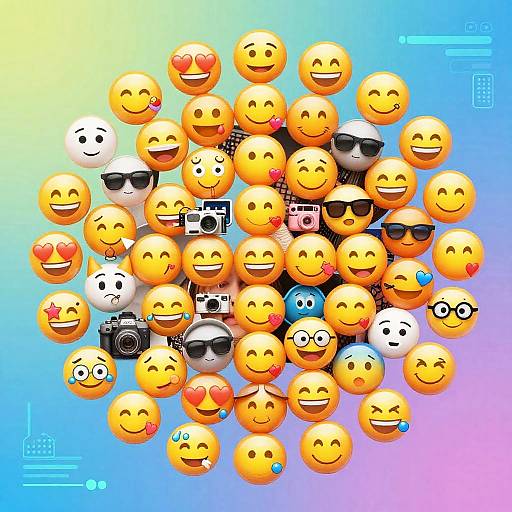 Vibrant Photo to Emoji Transformation