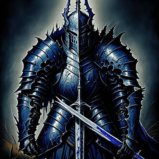 Illustration of Artorias the abysswalker, dark souls (series) in the style of Jason (kaiten kussaku kikou)