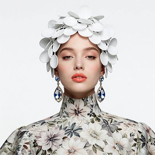 Minimalist Grace High-Fashion Portrait