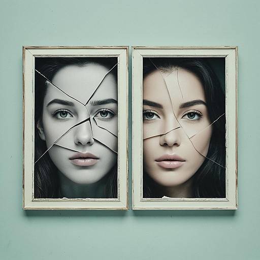 Contrasting Emotions in Broken Frame