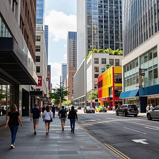 Vibrant Modern Urban Street Scene