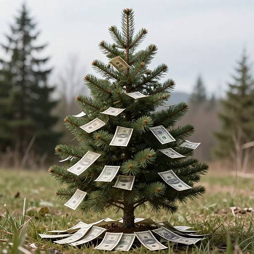 Conifer Tree Regulates Global Wealth