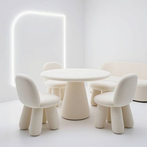 Biomimicry Furniture in Neon-lit Space