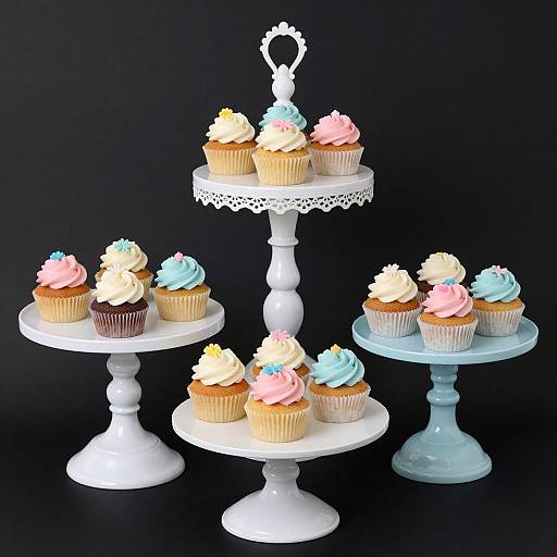 Elegant Tiered Cupcake Display