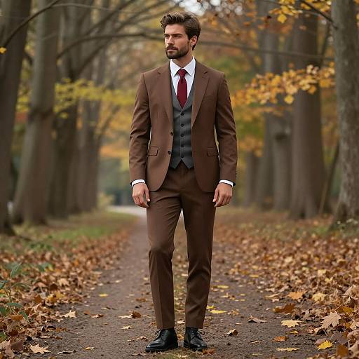 Stylish Male Model in Autumn Fashion