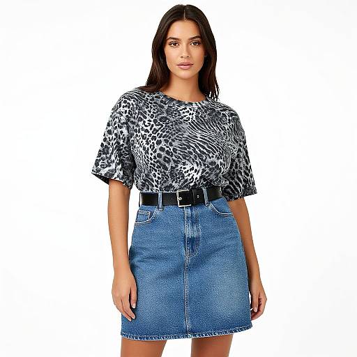 Casual Chic Woman in Animal Print