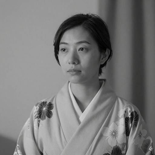 Elegant Black-and-White Portrait of Woman