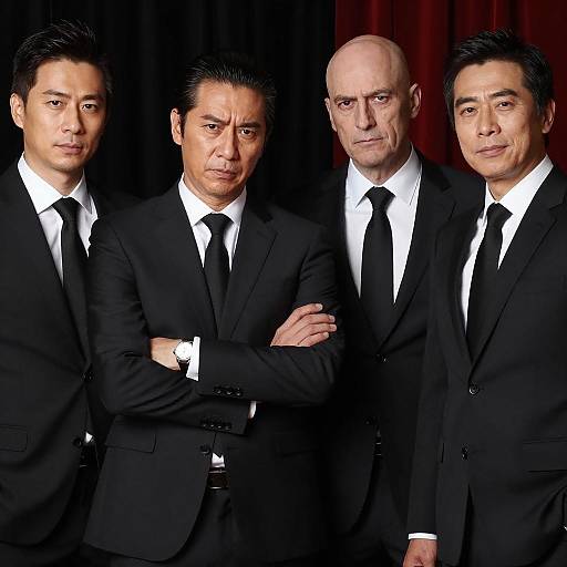 Group of Men in Black Suits