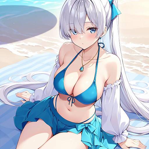 Illustration of Anastasia (swimsuit archer) (fate), fate/grand order in the style of Hazuki natsu