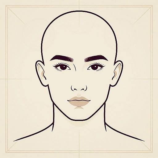 Minimalist Art Deco Confident Portrait