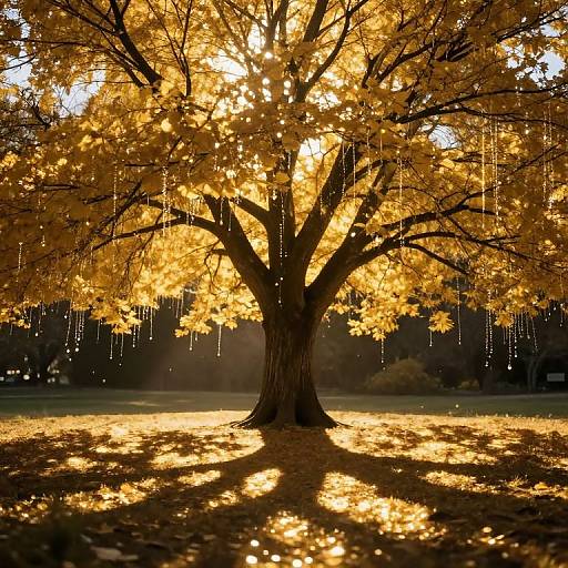Radiant Gravity-Defying Luminous Tree