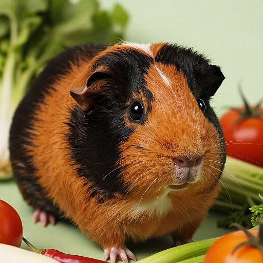 Vibrant Black and Orange Guinea Pig