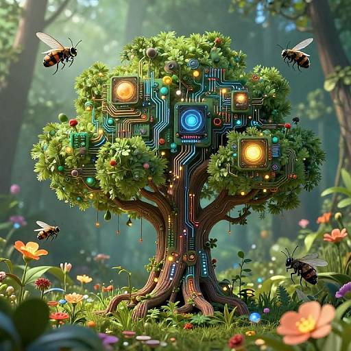 Dreamlike Fusion of Nature and Technology