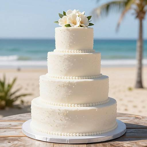 Elegant Beach Wedding Cake Designs